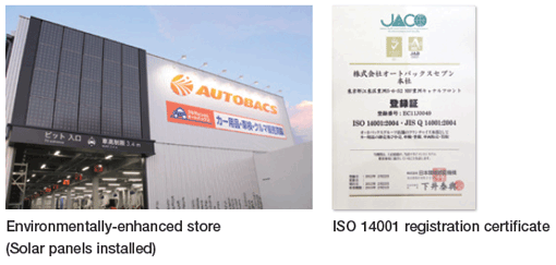 Environmentally-enhanced store ⁄ ISO 14001 registration certificate