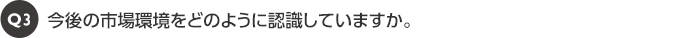 今後の市場環境をどのように認識していますか。