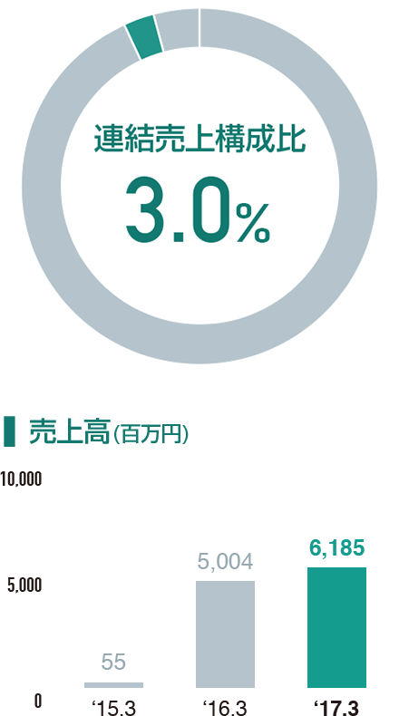 連結売上構成比 3.0%